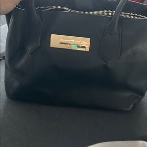 ALDO Elegant Black Tote with Gold Accents